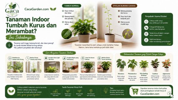 Tanaman Indoor Tumbuh Kurus dan Merambat? Ini Sebabnya