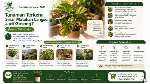 Tanaman Terkena Sinar Matahari Langsung Jadi Gosong? Begini Solusinya